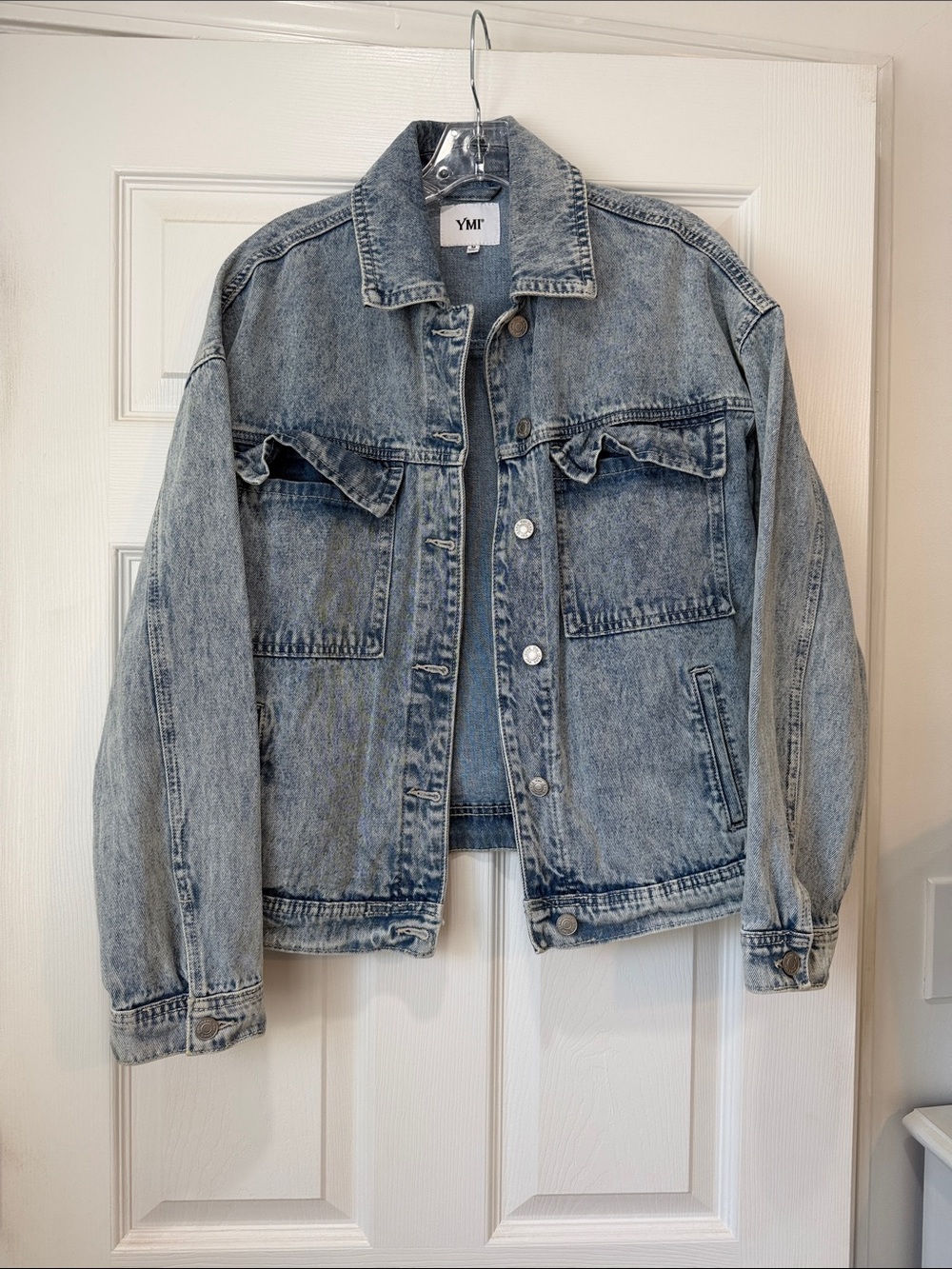 YMI Youth Washed Denim Jacket - Light Wash Blue